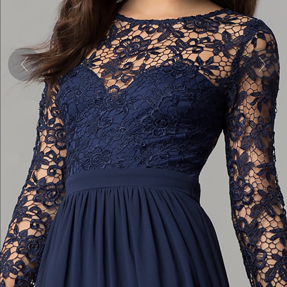 Navy blue formal gown